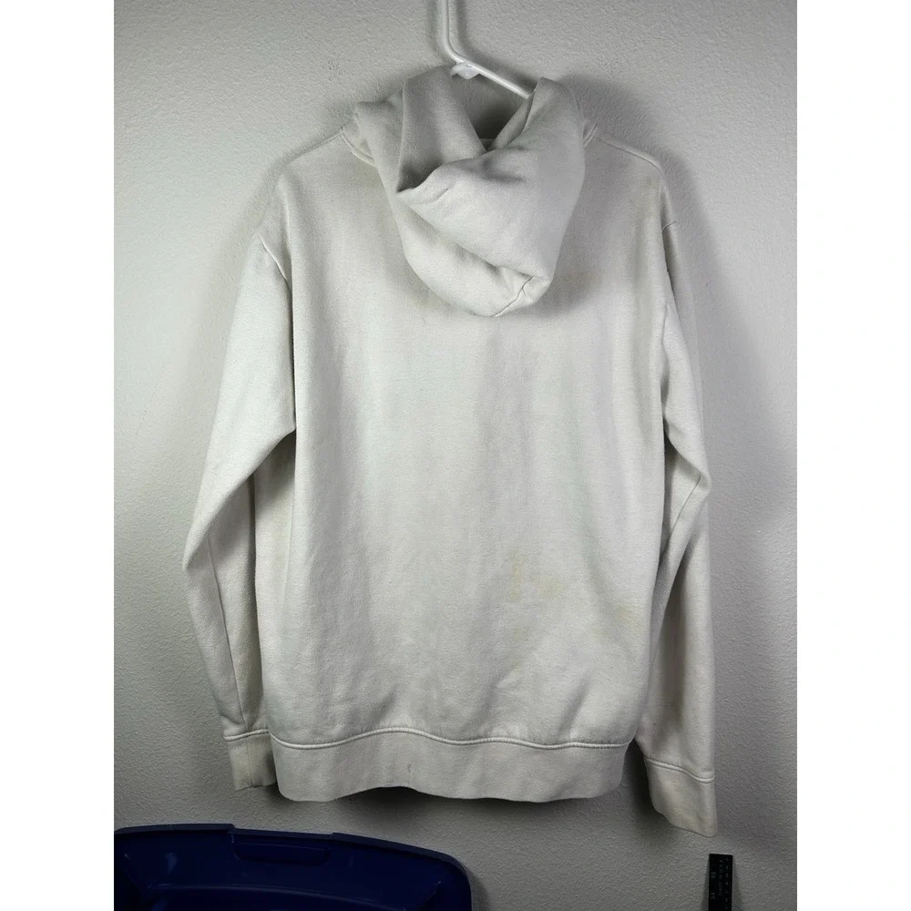 Polo Ralph Lauren Polo‎ Bear White Fleece Hoodie L Graphic Print